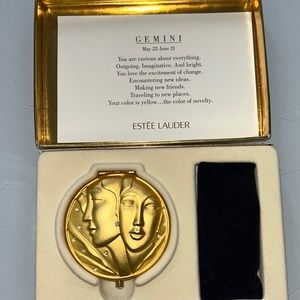 Estēe Lauder Vintage Twins Gemini Horoscope Compact Collectible